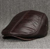 XdanqinX Men's Winter Hat Thicker Warm Cowhide Leather Berets With Ears Snapback Brands Fashion Tongue Cap Male Bone Dad's Hats