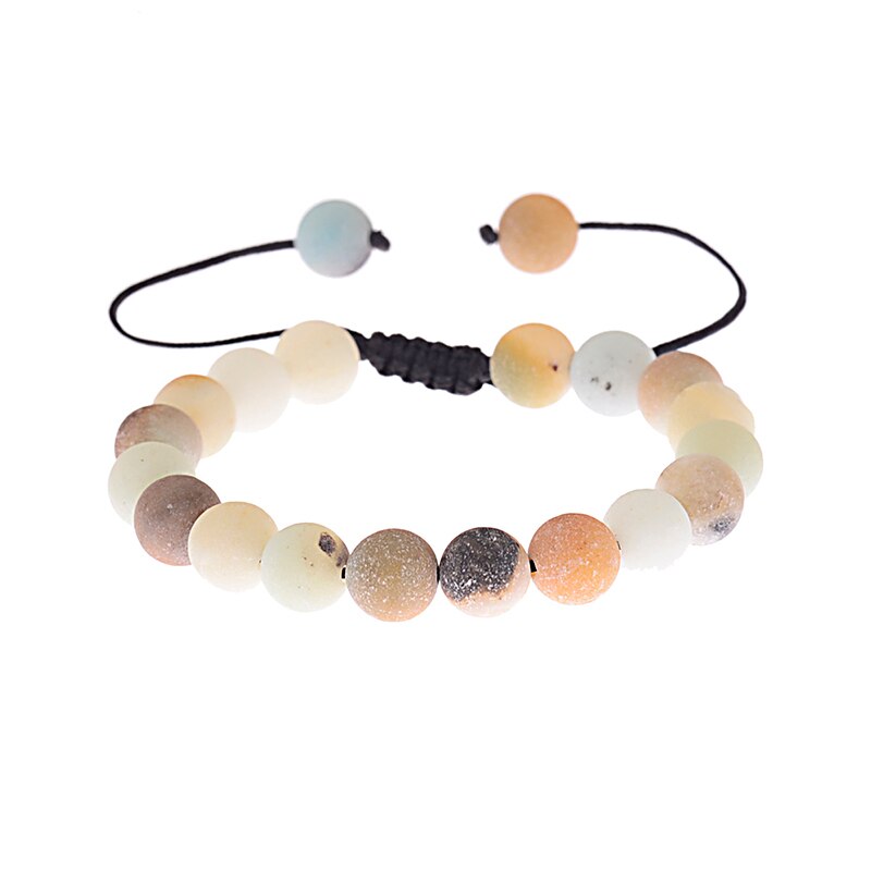 OIQUEI Handmade Women Men Charm White Black Red Natural Stone briaded Bracelets with Macrame for Fashion Jewelry Drop Shipping