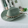 GEMVIE 2019 Shell Tassels Cowgirl Summer Hat Straw Hat for Women Men Western Cowboy Hat Lady Trendy Woven Sun Hat Beach Cap