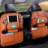 Pu Leather Pad Bag Car Seat Back Organizer Foldable Table Tray Travel Storage Bag Foldable Dining Table Car Seat Storage Bag