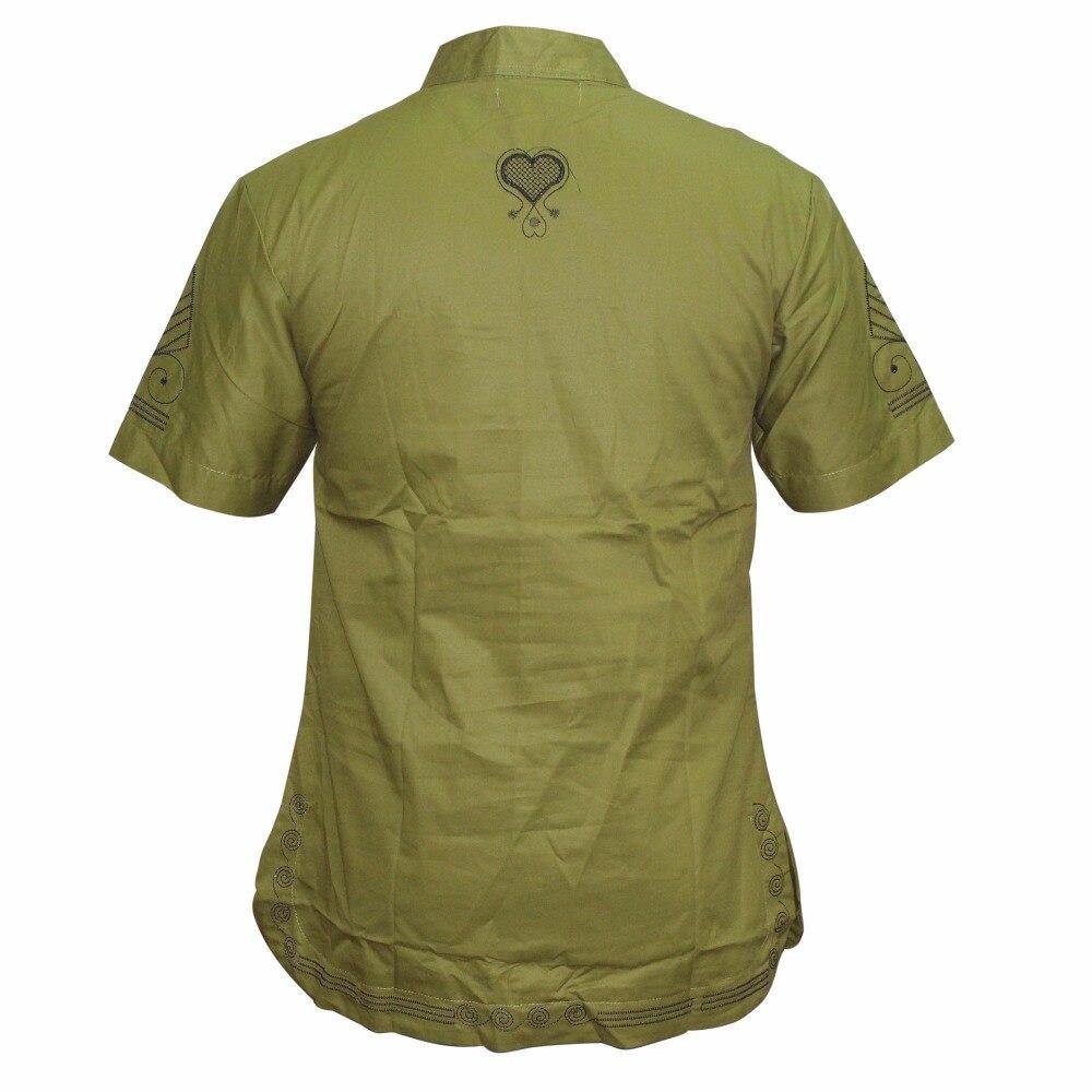Mr Hunkle Embroidery Summer t-shirt Mandarin Collar Short Sleeve Men's Top Tee Smooth Casual African Traditional Dashiki Shirt - Surprise store