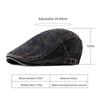 Wuaumx Casual Spring Summer Berets Hat Men Women Denim Newsboy Caps Visors Cotton Cabbie Herringbone Cap Duckbill Ivy Flat Cap