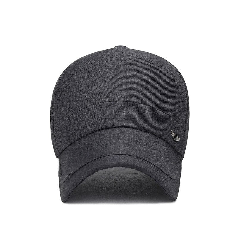 Spring Summer 2019 Simple Casual Solid Middle-aged Men's Cotton Baseball Cap Visor Snapback Hat Bone Masculino Fitted hats