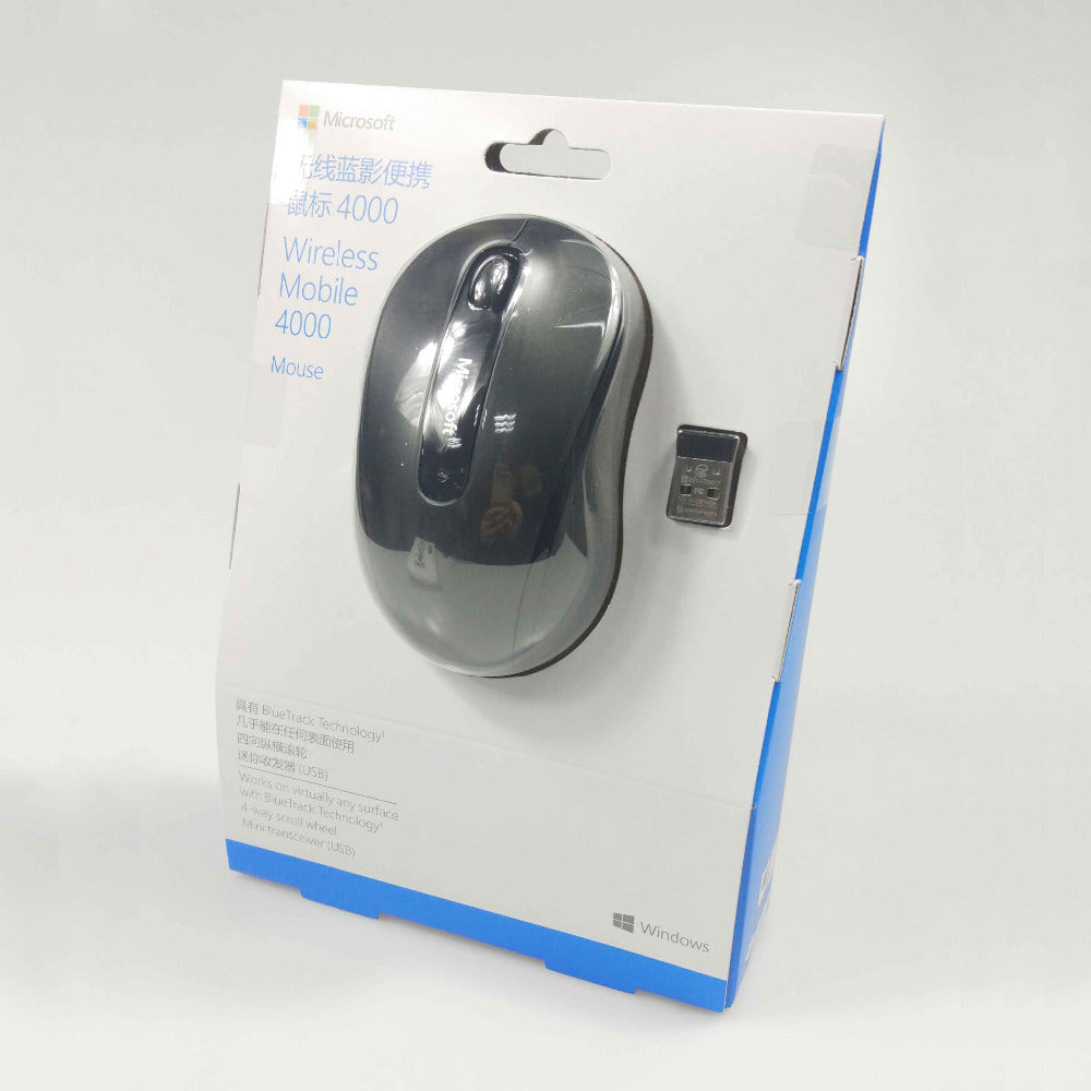 Microsoft 4000 2.4GHZ Wireless Mouse Blue Track For Laptop MAC