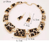Kymyad Jewellery Sets Fashion Popular Elegant Punk Geometric Leopard Link Chain Necklace Earring Sets Fashion Women Accessories - Surprise store