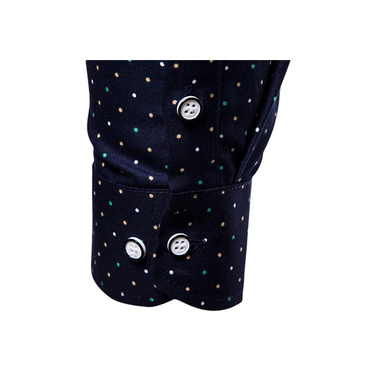 VISADA JAUNA Hawaii Men 's Casual Shirt Floral Printed Slim Fit Long-Sleeved Shirts Male Fashion Formal Big Size 5XL