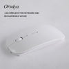 2.4G Wireless Thin Keyboard and Rechargeable Mouse Combo English/Russian letters Keyboard set Silent key For Computer laptop PC - Surprise store