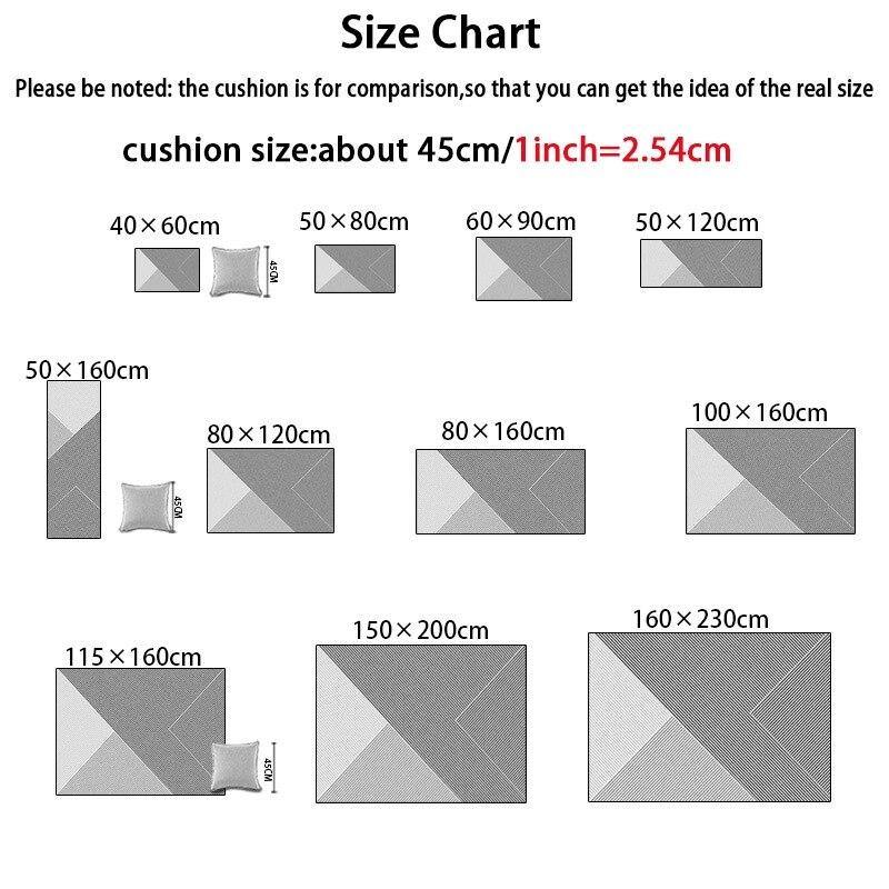 Nordic Creative Carpets White Gray Geometric Striped Living Room Kids Room Anti-Skid Area Rug Bedroom Sofa Coffee Desk Floor Mat - Surprise store