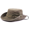 XdanqinX Adult Men's Cap Summer Mesh Breathable Retro 100% Cotton Bucket Hat Panama Jungle Fishing Hats Novelty Dad's Beach Cap