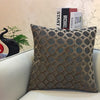 Chenille Flocking Pillow Case Cushion Cover Grey Yellow Purple Red Green Coffee Circle Home Decorative Pillow Cover 45x45cm