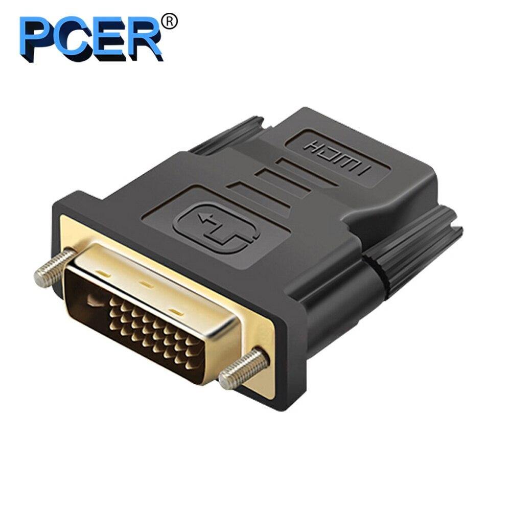 DVI male Converter DVI to HDMI 1920*1080P resolution Support for Computer Display Screen projector tv DVI adapter HDMI adapter - Surprise store