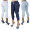2021 Women Sexy Casual Cropped Pants Solid Color Button Fly Waist Slim Trousers Breathable Elastic Pencil Pants