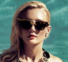 Oversized Cat Eye Sunglasses Women Brand Designer Head Luxury Sun Glasses For Womens Gold Retro Woman Sunglass Shades