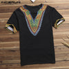 INCERUN Fashion Men Dashiki T Shirt V Neck Print Tops African Ethnic Short Sleeve Brand T-shirts Men African Clothes 2020 S-5XL