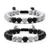 OIQUEI Handmade Women Men Charm White Black Red Natural Stone briaded Bracelets with Macrame for Fashion Jewelry Drop Shipping