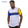 Summer Bazin Riche Men Shirt 100% Cotton Custom Dashiki African Print Patchwork Shirts Traditional African Style Clothing WYN477