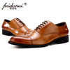 Luxury Brand Man Cap Top Formal Dress Shoes Genuine Leather Designer Party Oxfords Men's Bridal Wedding Flats For Male MG66