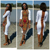 Dashiki African Dresses For Women 2019 Spring Summer Autumn Elastic Plus Size Bodycon Dress Ladies Traditional African Clothes