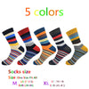 Casual Mens Socks Chromatic Stripe Five Pairs Of Socks Man With The Final Design Clothing Fashion Designer Style Cotton No Box