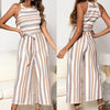Womail bodysuit Women Summer Sleeveless Long Jumpsuit Multicolor Striped Jumpsuit loose Casual fashion High Quality 2019 A18 - Surprise store