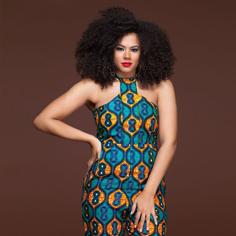 2019 fashion style new plus size african women jumpsuit S-L