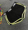 NEW Letter Sports runing Shorts Women Yoga Shorts Push Hips Sexy Middle Waisted Gym Fitness Elastic Quick Dry Running Shorts