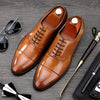 Luxury Brand Man Cap Top Formal Dress Shoes Genuine Leather Designer Party Oxfords Men's Bridal Wedding Flats For Male MG66