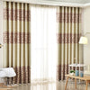 Modern Thick Blackout Curtain Drapes for Living Room Bedroom Geometric Door Window Curtains Grey & Burgundy