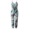 Womail bodysuit Women Summer Sleeveless Print V-Neck Long Jumpsuit Wide Leg Jumpsuit fashion Holiday Vacation Casual 2019 M530 - Surprise store