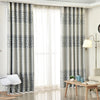 Modern Thick Blackout Curtain Drapes for Living Room Bedroom Geometric Door Window Curtains Grey & Burgundy