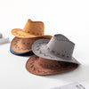 Parent-Child Summer Travel Sunscreen Suede Leather Western Cowboy Hat Men Women Kids Big Wide Brim Sun Jazz Cosplay Cap W2