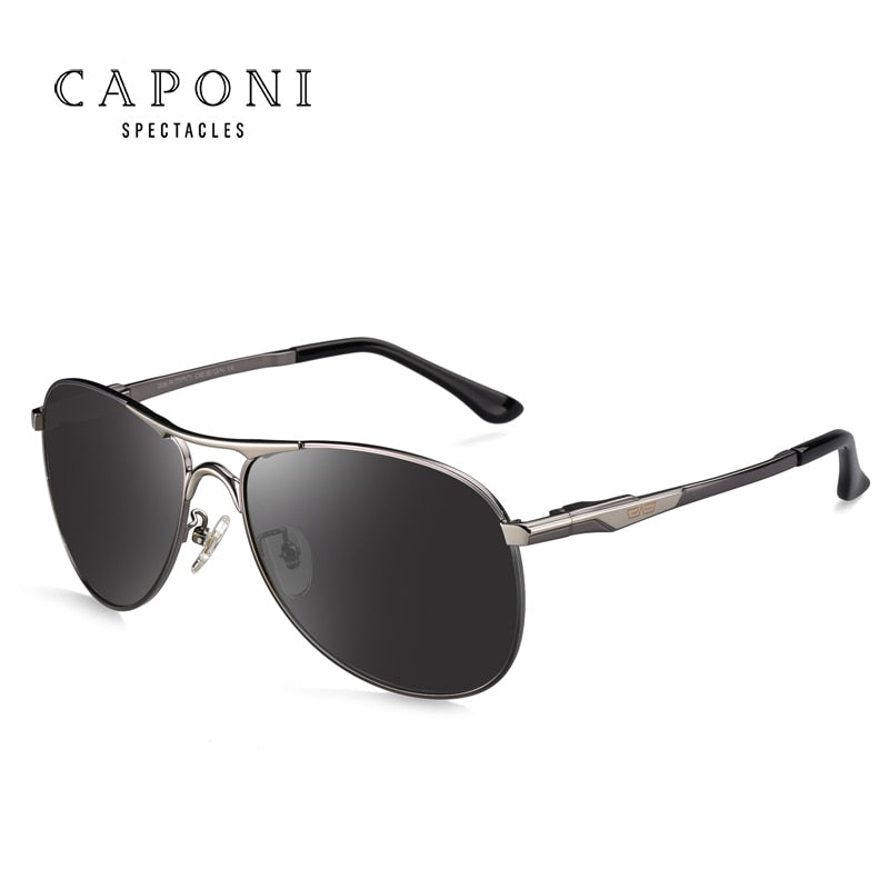CAPONI Driving Photochromic High Quality Sunglasses Polarized Classic Brand Sun Glasses for Men oculos de sol masculino CP8722