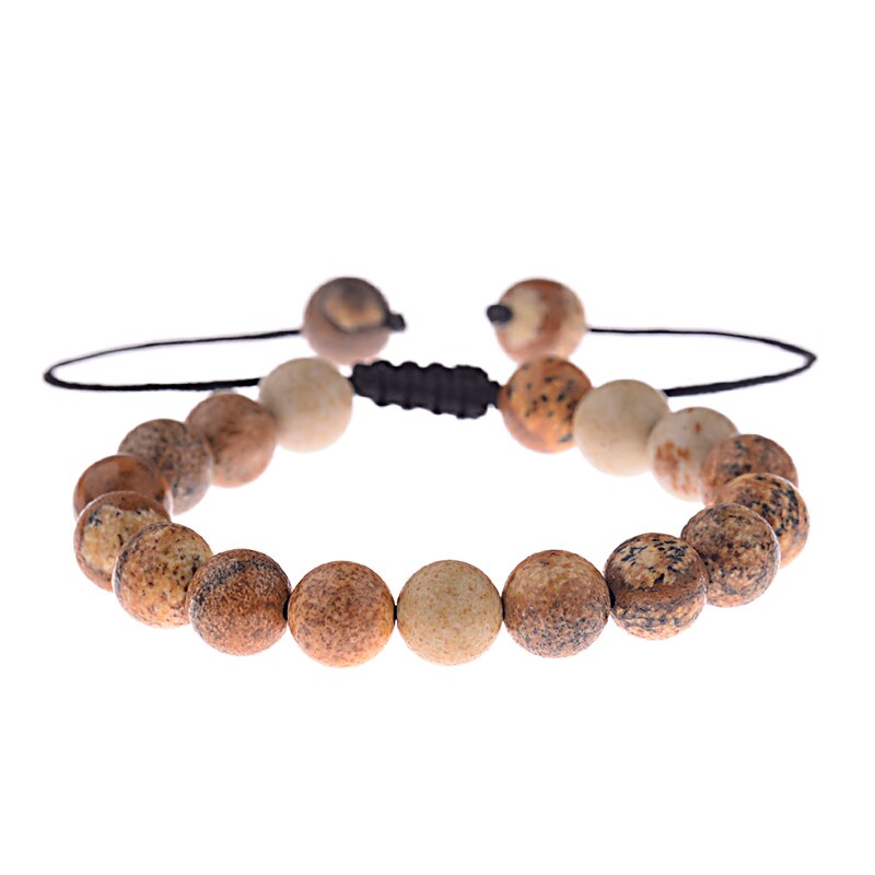 OIQUEI Handmade Women Men Charm White Black Red Natural Stone briaded Bracelets with Macrame for Fashion Jewelry Drop Shipping