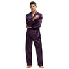 Tony&Candice Men's Stain Silk Pajama Set Men Pajamas Silk Sleepwear Men Sexy Modern Style Soft Cozy Satin Nightgown Men Summer