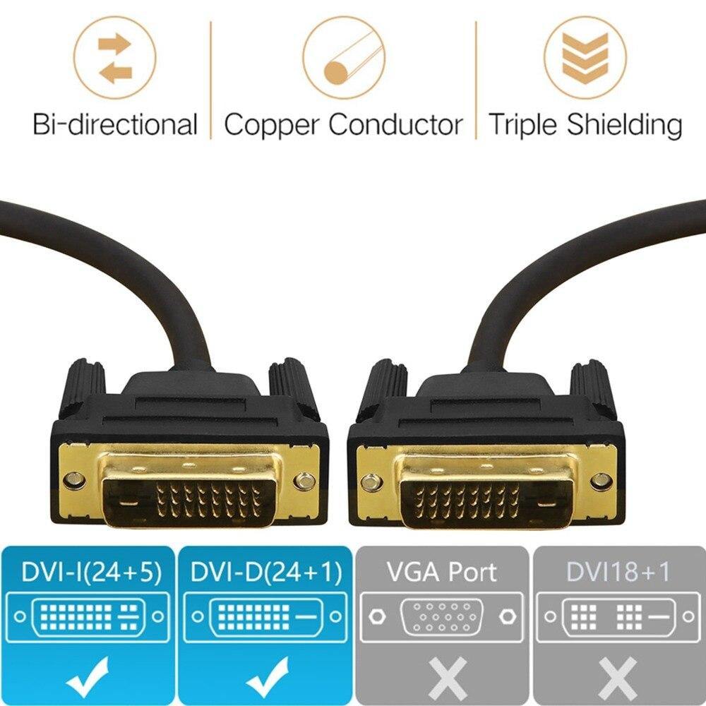DVI Cable High Speed DVI-D Male to Male Video Cable 1080p 24+1 DVI to DVI Adapter 1M 1.5M 2M 3M for Projector LCD DVD HD TV XBOX - Surprise store