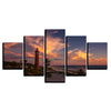 Modern Printed Pictures HD Modular Posters 5 Panels Seaside Landscape Home Decoration Tableau Wall Art Cuadros Canvas Paintings
