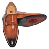 Handmade Office Business Wedding Suit Dress Loafers Brown Luxury double buckle Formal Genuine Leather Men Shoes