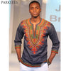2018 New Fashion African Dashiki Print V Neck T Shirt Men Short Sleeve Casual Tee Shirt Homme Hip Hop Streetwear T-shirt Male - Surprise store