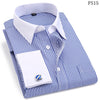 Men French Cuff Dress Shirt 2021 New White Long Sleeve Casual Buttons Shirt Male Brand Shirts Regular Fit Cufflinks Included 6XL