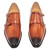 Handmade Office Business Wedding Suit Dress Loafers Brown Luxury double buckle Formal Genuine Leather Men Shoes