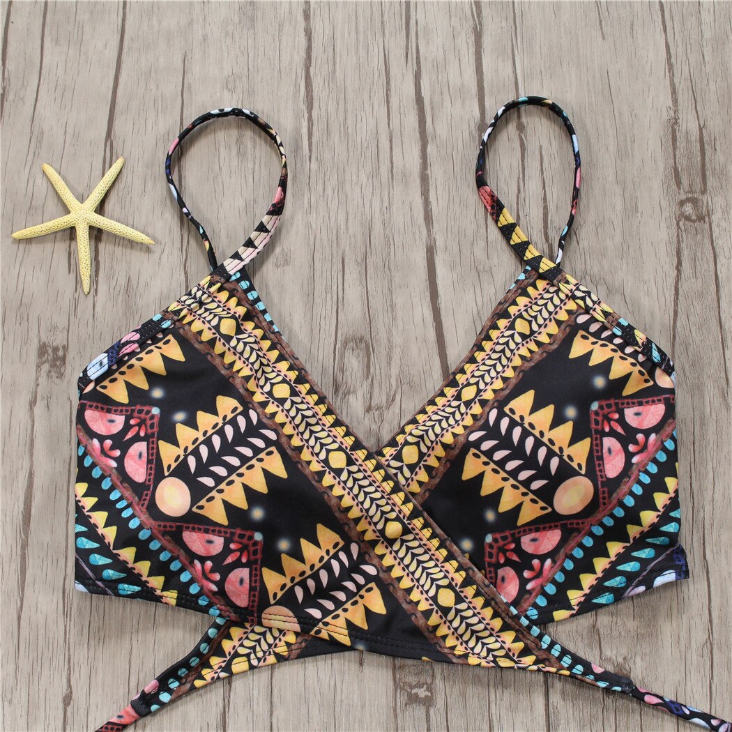2018 Sexy Bandage Aztec Biquini String Strappy Swim Wear Bathing Suit Swimsuit Beachwear Swimwear Women Brazilian Bikini