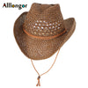 Western Cowboy Hat Men Panama Outdoor 2021 Summer Beach Cap Women Sombrero Vaquero Hombre Chapeu Wide brim Men's Straw Sun Hat