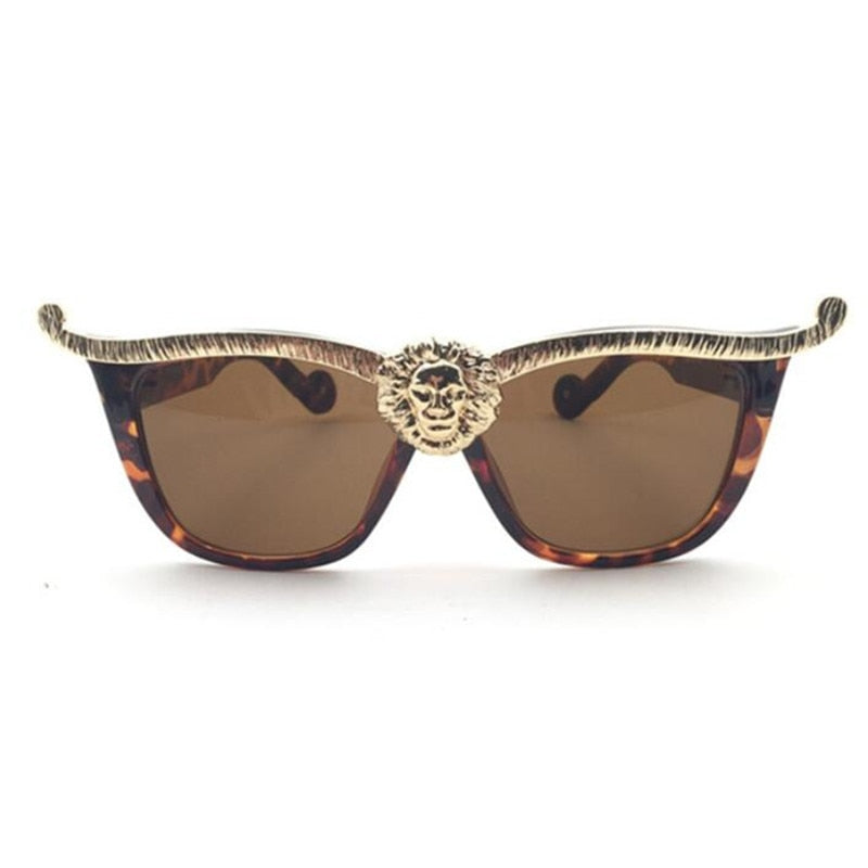 Oversized Cat Eye Sunglasses Women Brand Designer Head Luxury Sun Glasses For Womens Gold Retro Woman Sunglass Shades