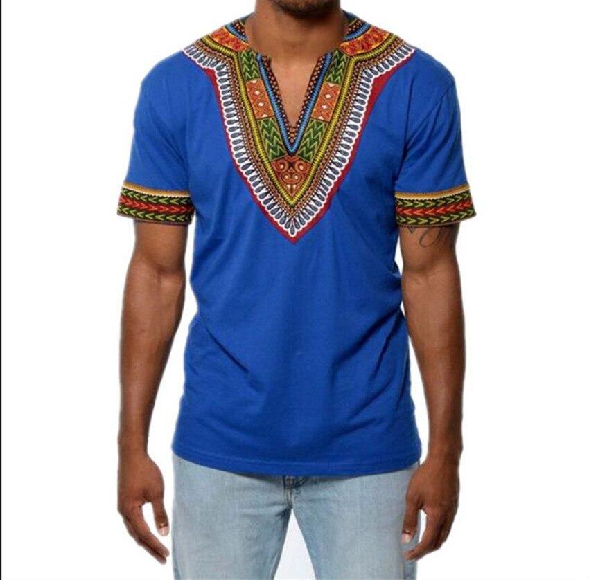 2018 Fashion Mens African Clothes Tops Tee Shirt Homme Africa Dashiki Dress Clothing Brand Casual Short Sleeve T Shirt for Men - Surprise store