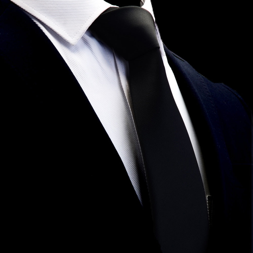 GUSLESON Quality Jacquard Woven Silk Solid Tie for Men 8cm Classic Plain Necktie Red Navy Gold Yellow Ties for Wedding Business