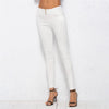 Solid Color White Autumn New Arrival Women Pancil Pants Stretchable Casual Women Trousers 4XL Cotton Blends Pants - Surprise store