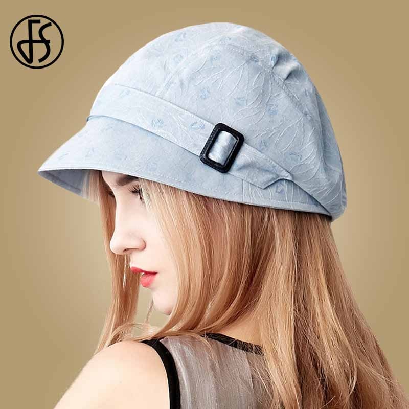FS Fashion Cotton Sun Hat For Women Summer Outdoor Foldable Beach Hats Blue Pink Dark Gray Wide Brim Casual Visor Caps Femme