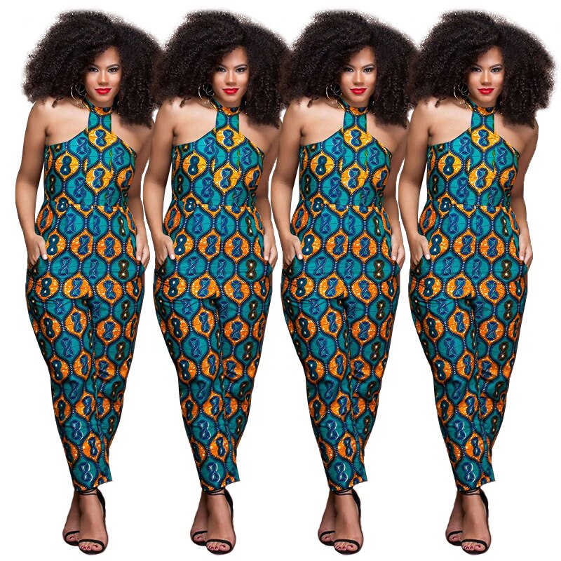 2019 fashion style new plus size african women jumpsuit S-L