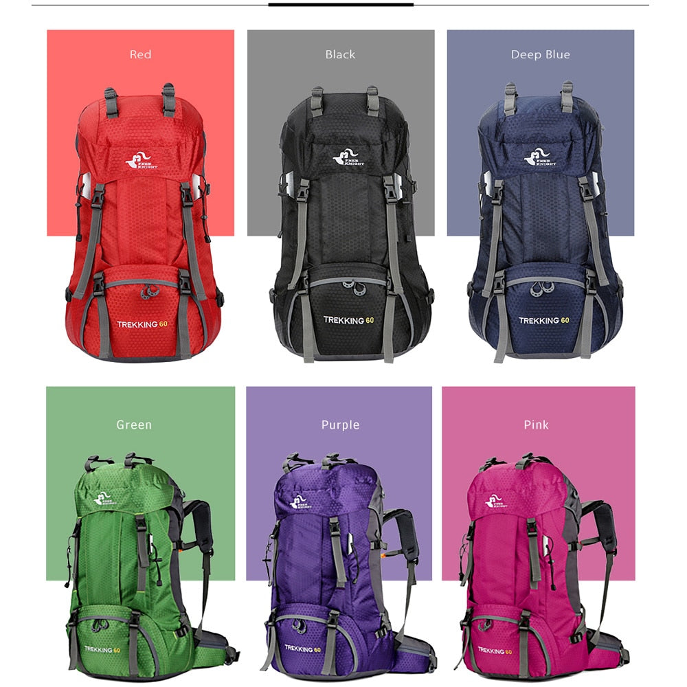 New 50L & 60L Outdoor Backpack Camping Climbing Bag Waterproof Mountaineering