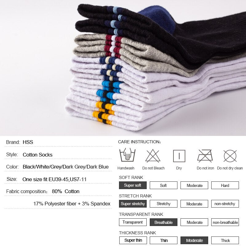 HSS Brand 2019 Newest Basic Cotton Men's Socks High Quality Hollow Breathable Summer Socks